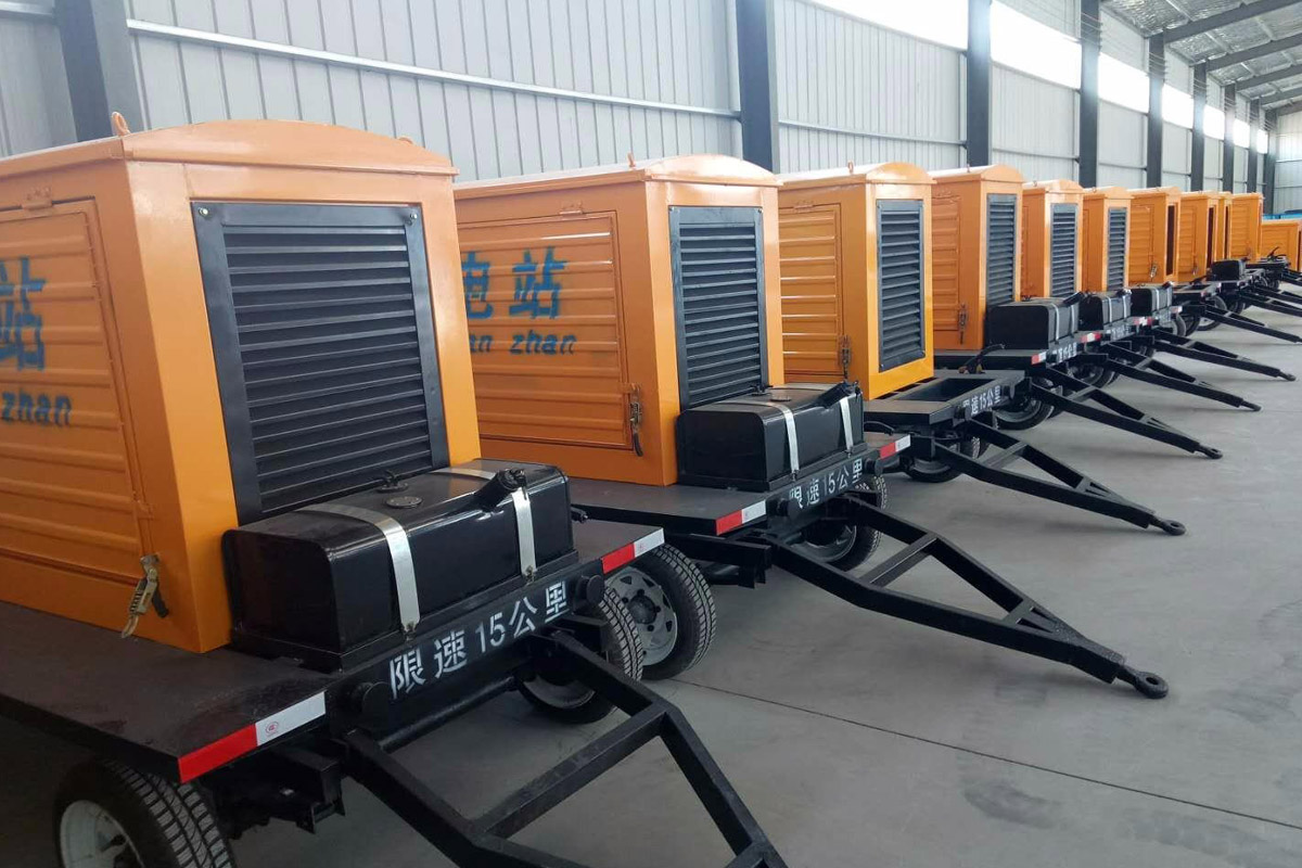 成武发电机租赁施工现场